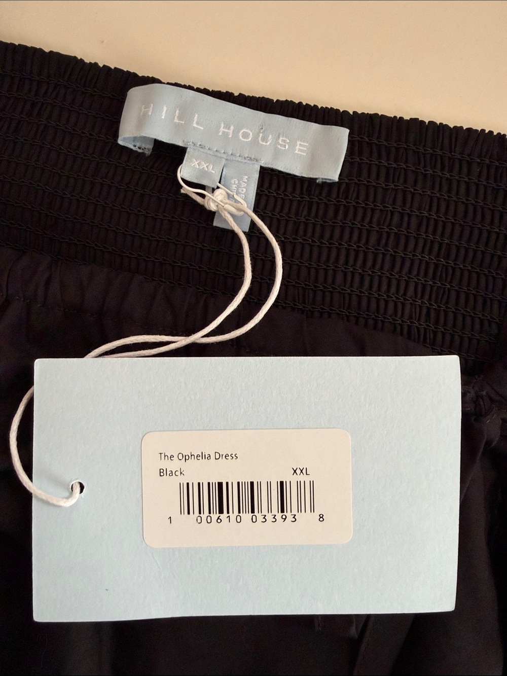 Hill House Black Puff-Sleeve Midi Dress with Gathered Waist - Picture 9 of 12
